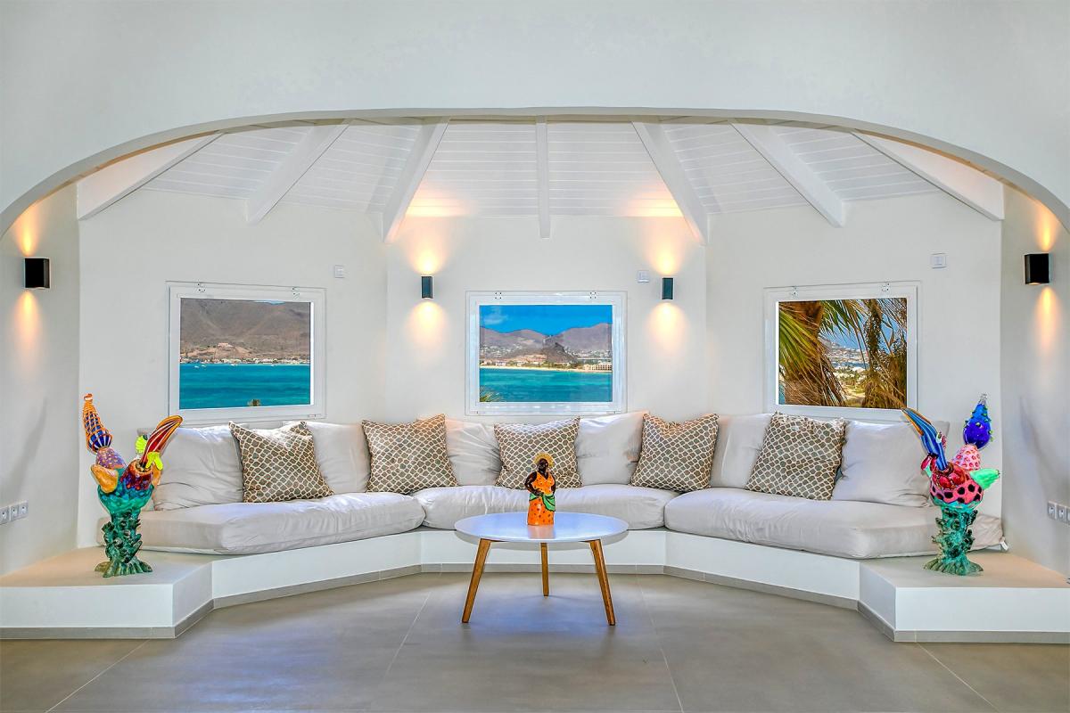Luxury Villa Rental St Martin - Living room